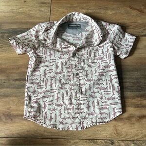 Eddie Bauer Childs button Down fish Shirt
